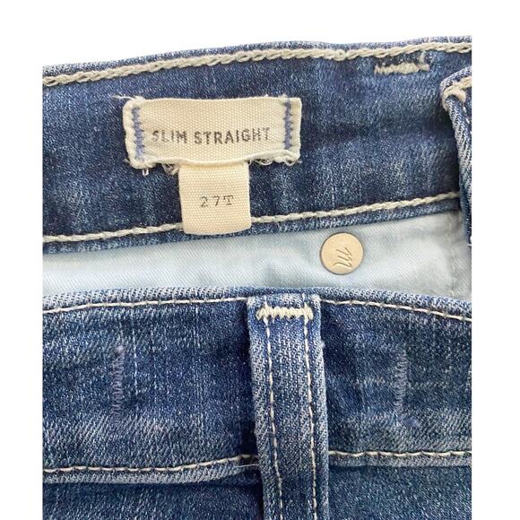 Madewell Jeans Slim Straight Jeans Raw-Hem Edition 27T - Picture 11 of 14